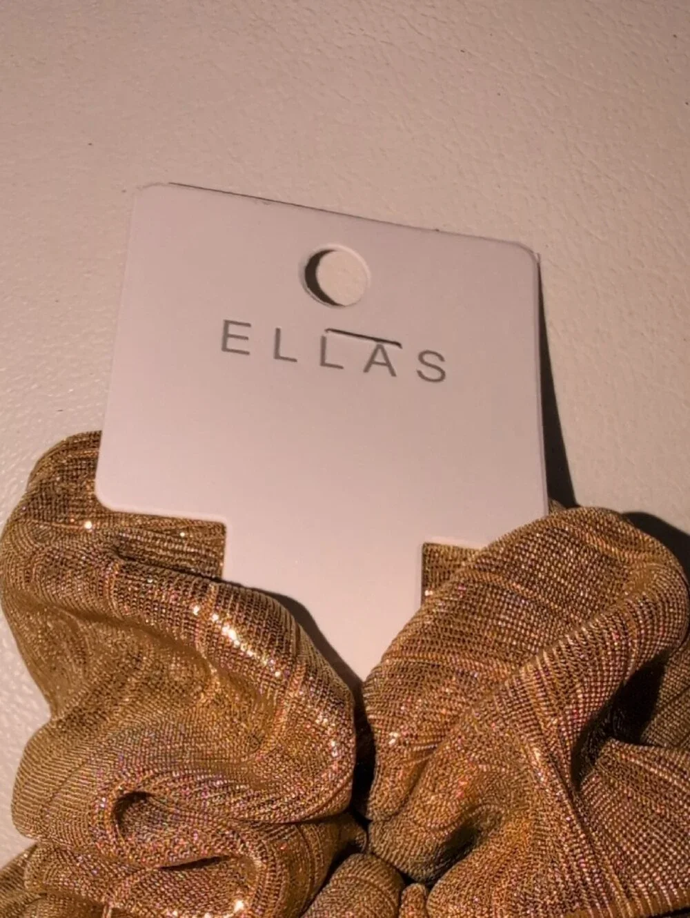 Ella Metallic Gold Shimmery Hair Scrunchie Duo Pack Of 2